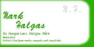mark halgas business card