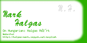 mark halgas business card